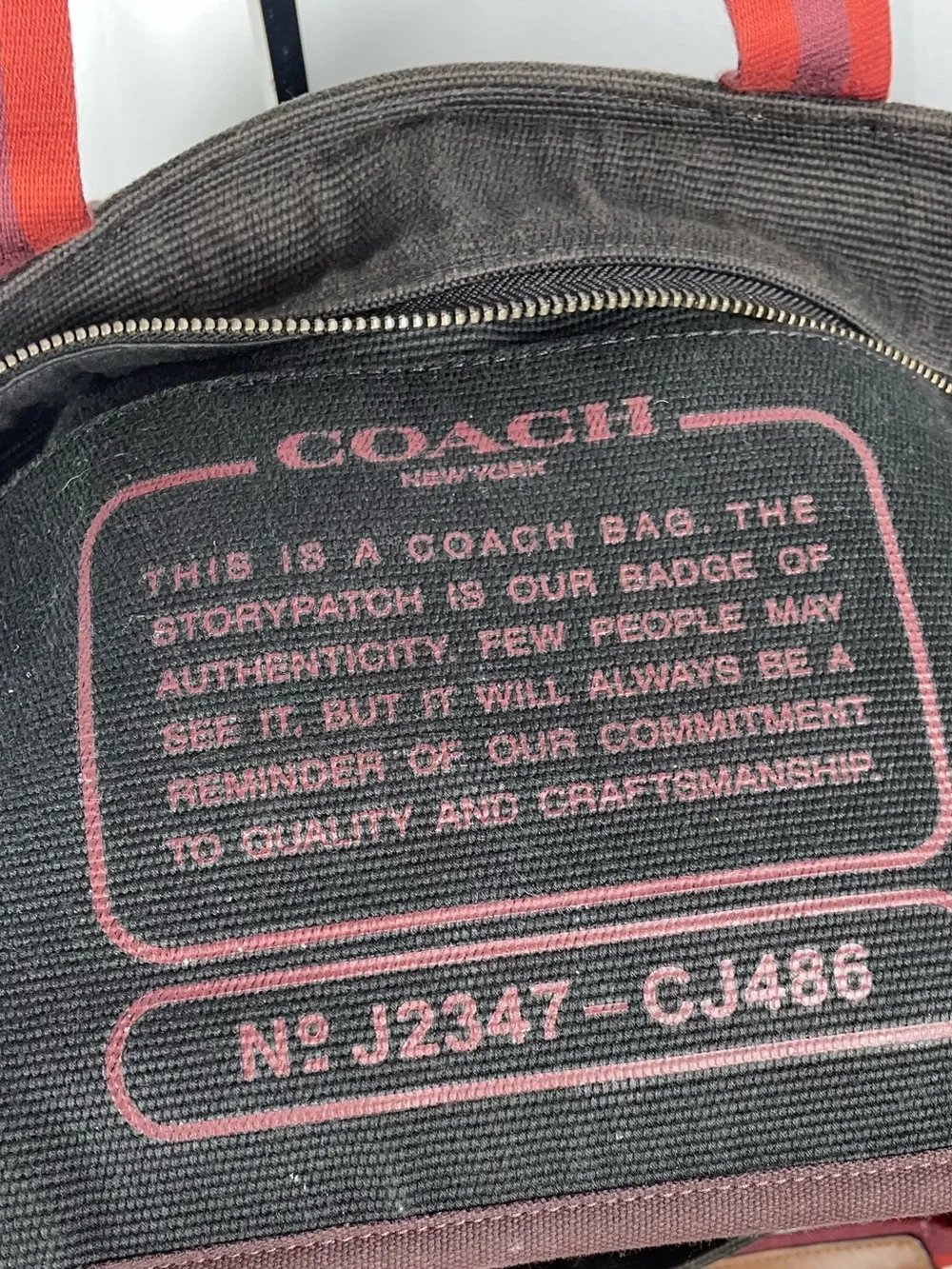 Coach Canvas Tote 38 Black Canvas/Leather-COA - Picture 3 of 16